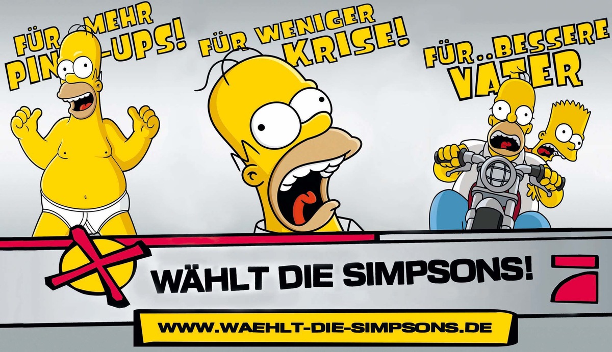 Für weniger Krise! Homer Simpson startet Wahlkampf auf ProSieben