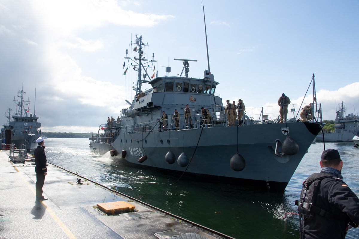 85 Tage ohne Landgang - Kieler Minenjagdboot &quot;Fulda&quot; vom NATO-Einsatz zurück