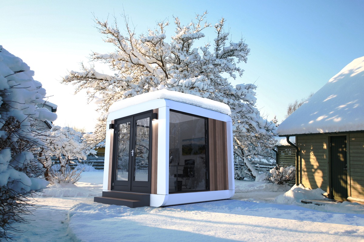 Office Cubes für die Winterzeit / Designer-Bürowürfel für Outdoor, die dank Heizung auch im Winter komfortables Arbeiten erlauben