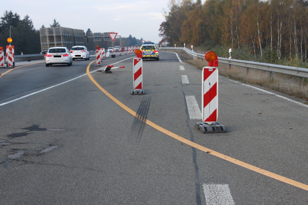 POL-PDKL: A6/Ramstein-Miesenbach, Unfall im Baustellenbereich, Zeugen gesucht