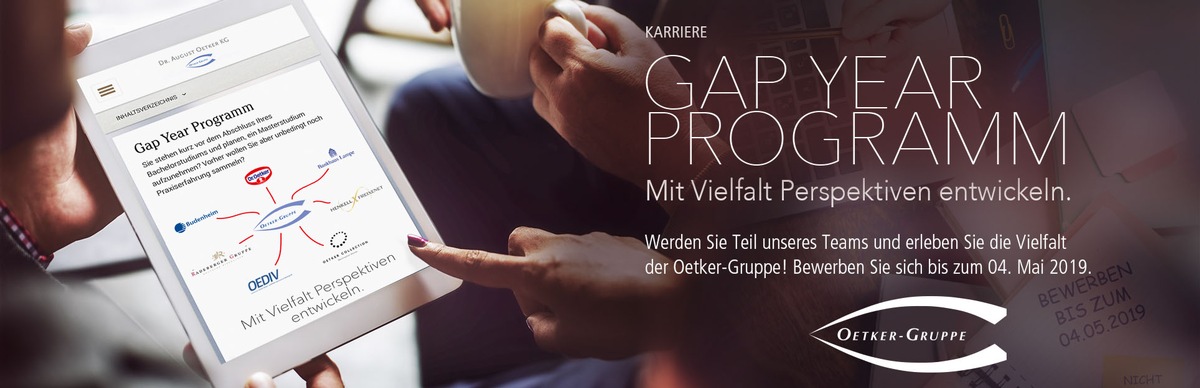 Gap Year Programm der Oetker-Gruppe startet im Herbst 2019