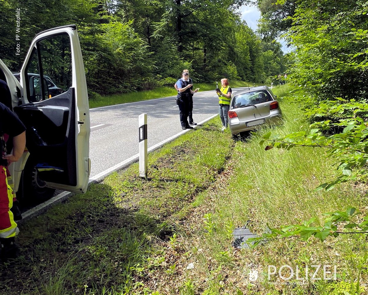 POL-PPWP: Im Graben gelandet