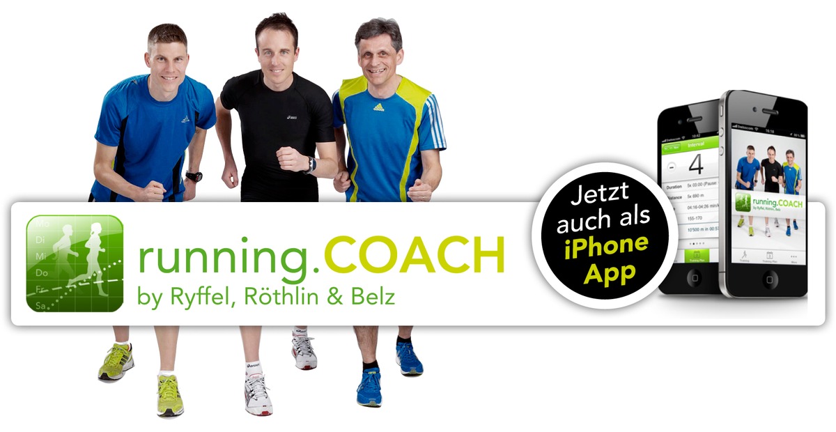 Ryffel, Röthlin und Belz lancieren die running.COACH-App