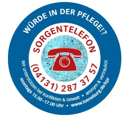 POL-LG: ++ Würde in der Pflege - Lüneburger Sorgentelefon bei Konflikten und Gewalt ++ Hinweis auf Sorgentelefon ++ Aktion des Kriminalpräventionsrat Lüneburg ++