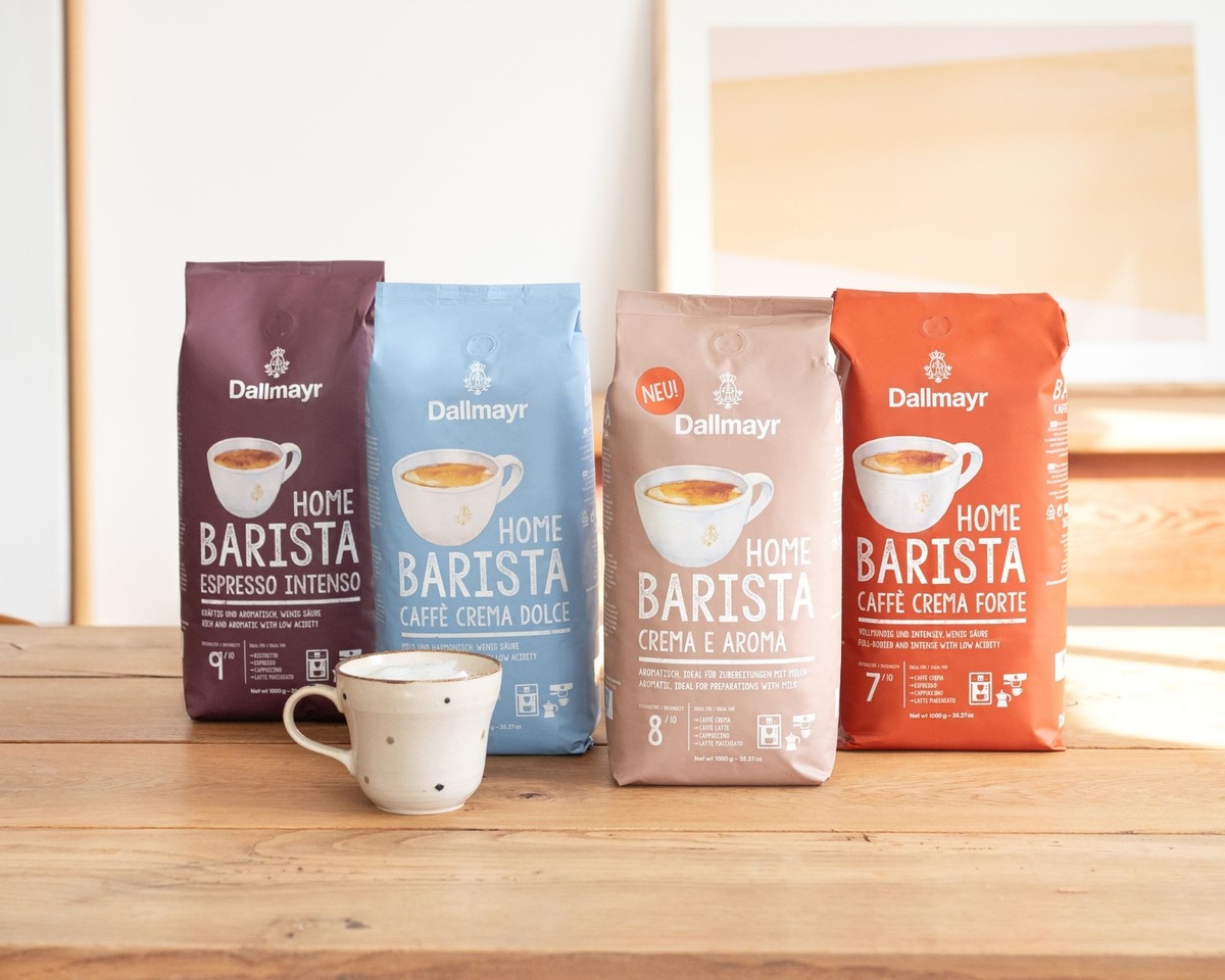 Nachhaltige Verpackung für Dallmayr Home Barista