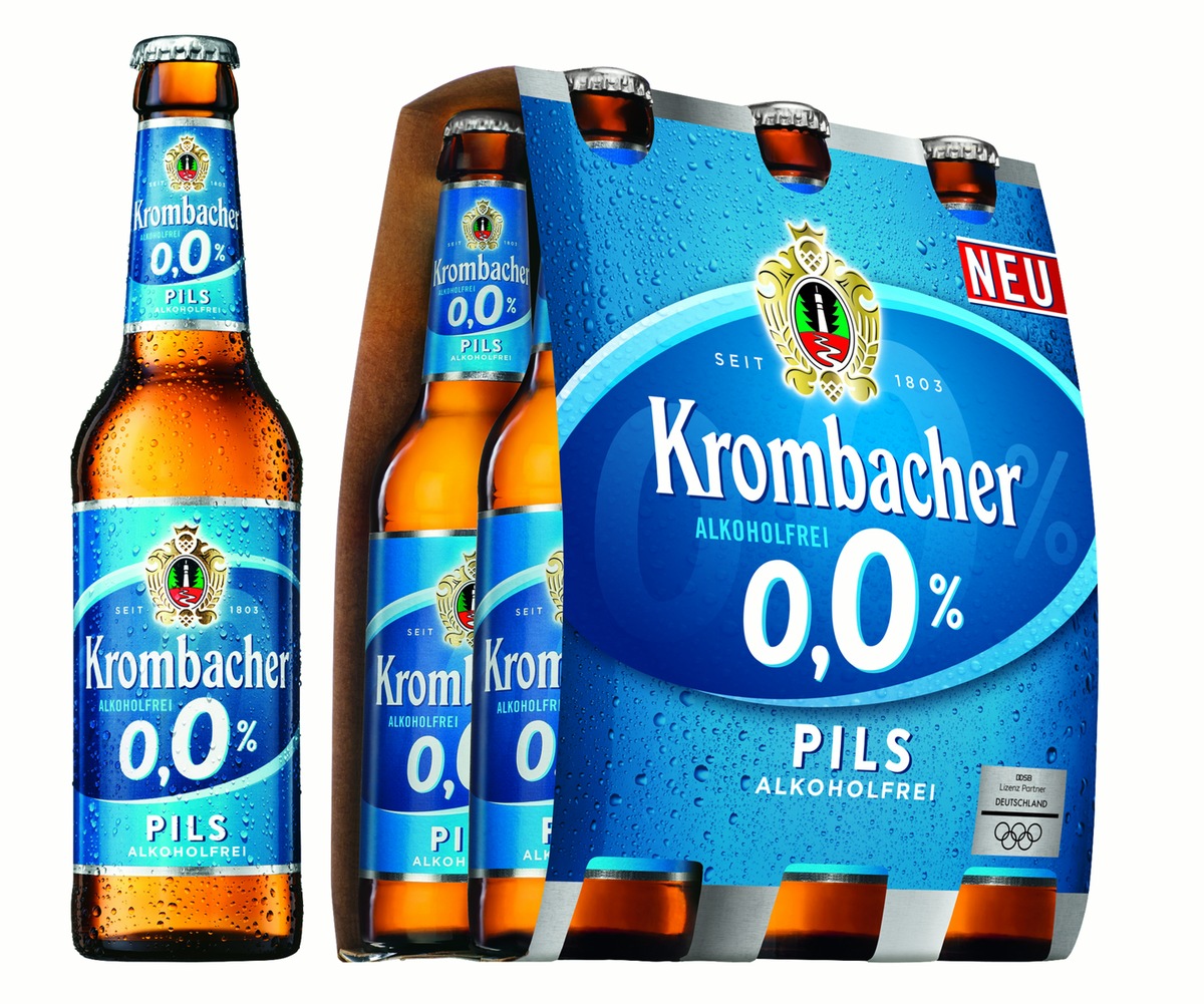 Die natürlichen Durstlöscher: Krombacher bringt o,0% Pils und o,0% Weizen auf den Markt