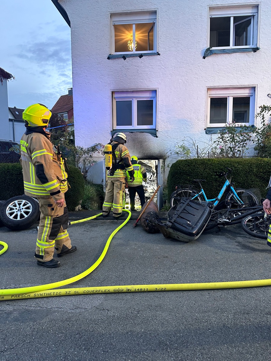 FW-DT: Kellerbrand in Detmolder Innenstadt