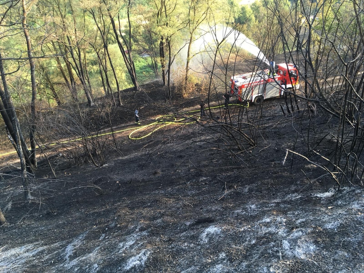 FW-GLA: Haldenbrand auf einer Fläche von 50.000m²