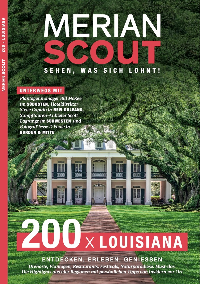 Der neue MERIAN scout Louisiana: 200 Highlights auf einen Blick!