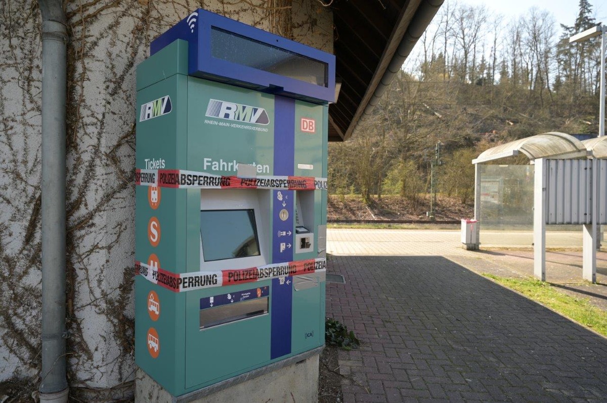 BPOL-F: Zwei Automatenaufbrüche im Landkreis Limburg/Weilburg - Bundespolizei sucht Zeugen