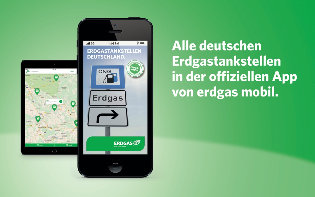 Offizielle Erdgastankstellen-App von erdgas mobil: neue Funktionen, aktualisiertes Design und nun auch für Android