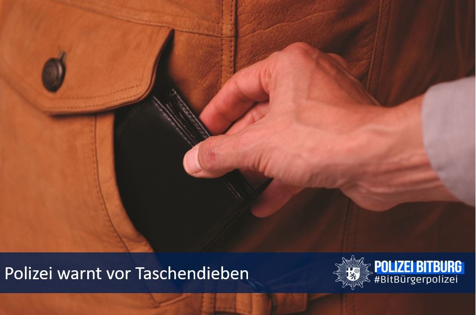 POL-PDWIL: Warnung vor Taschendieben beim Einkaufen und Diebstählen aus Fahrzeugen!