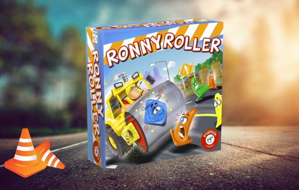 Ronny Roller: Straßenwalze fegt übers Spielbrett - Actionreiches Kinderspiel von Piatnik