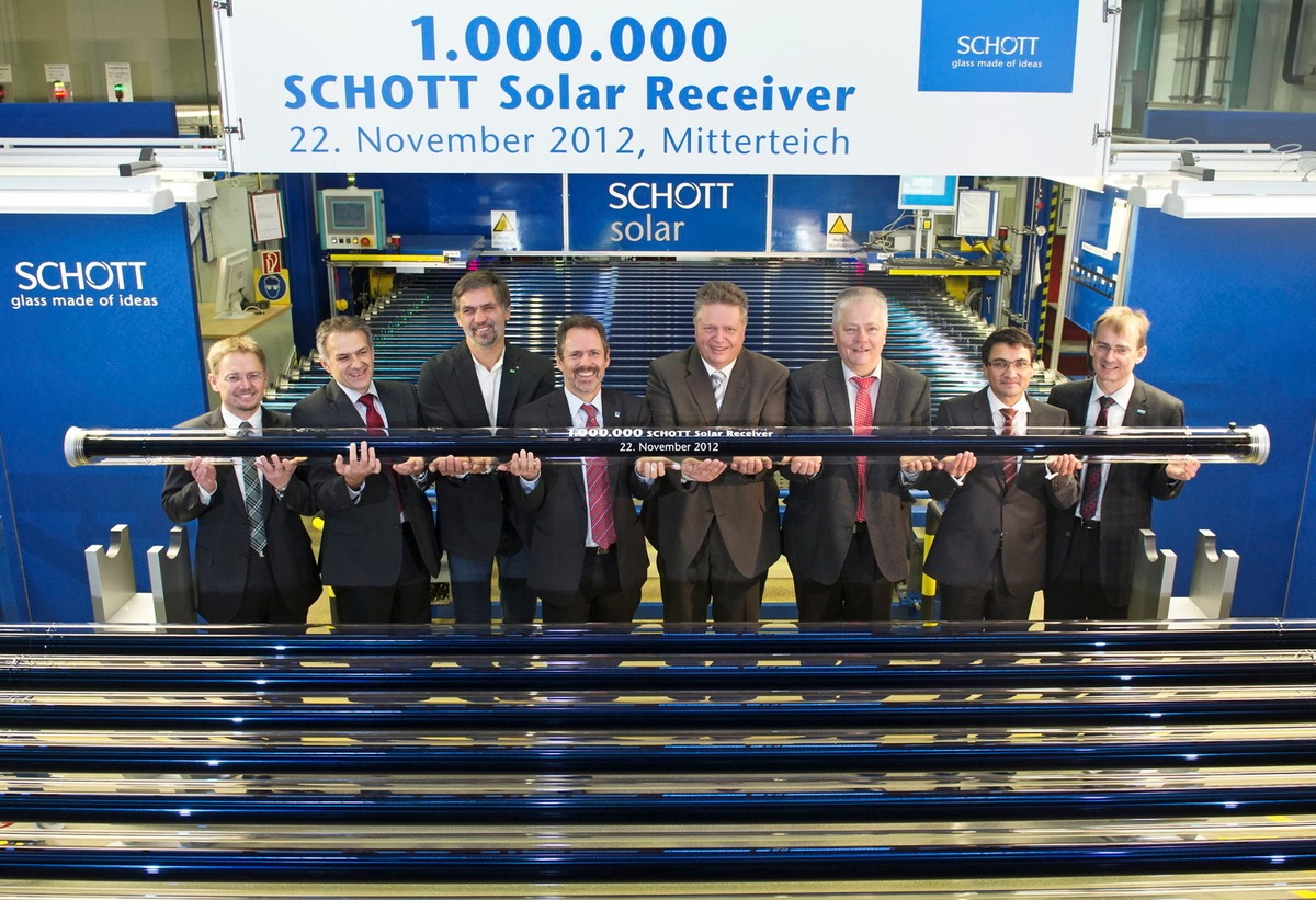 Meilenstein: Eine Million Solarreceiver von SCHOTT für Solarkraftwerke in der ganzen Welt (BILD)