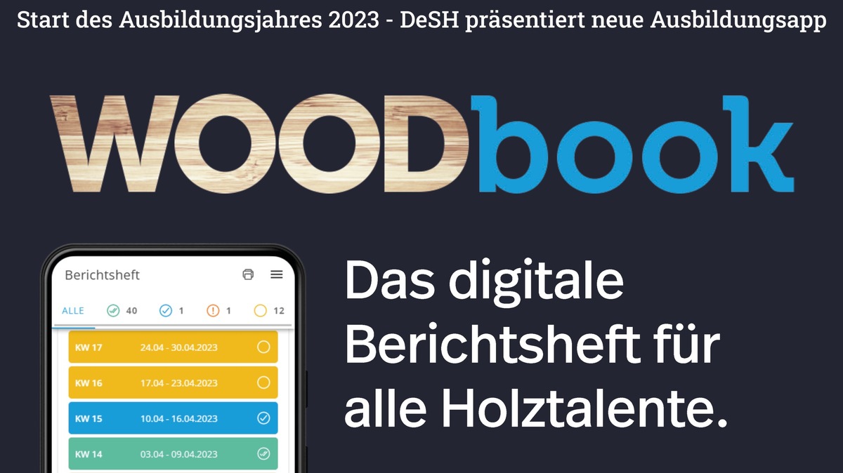 DeSH startet Ausbildungsapp WOODbook