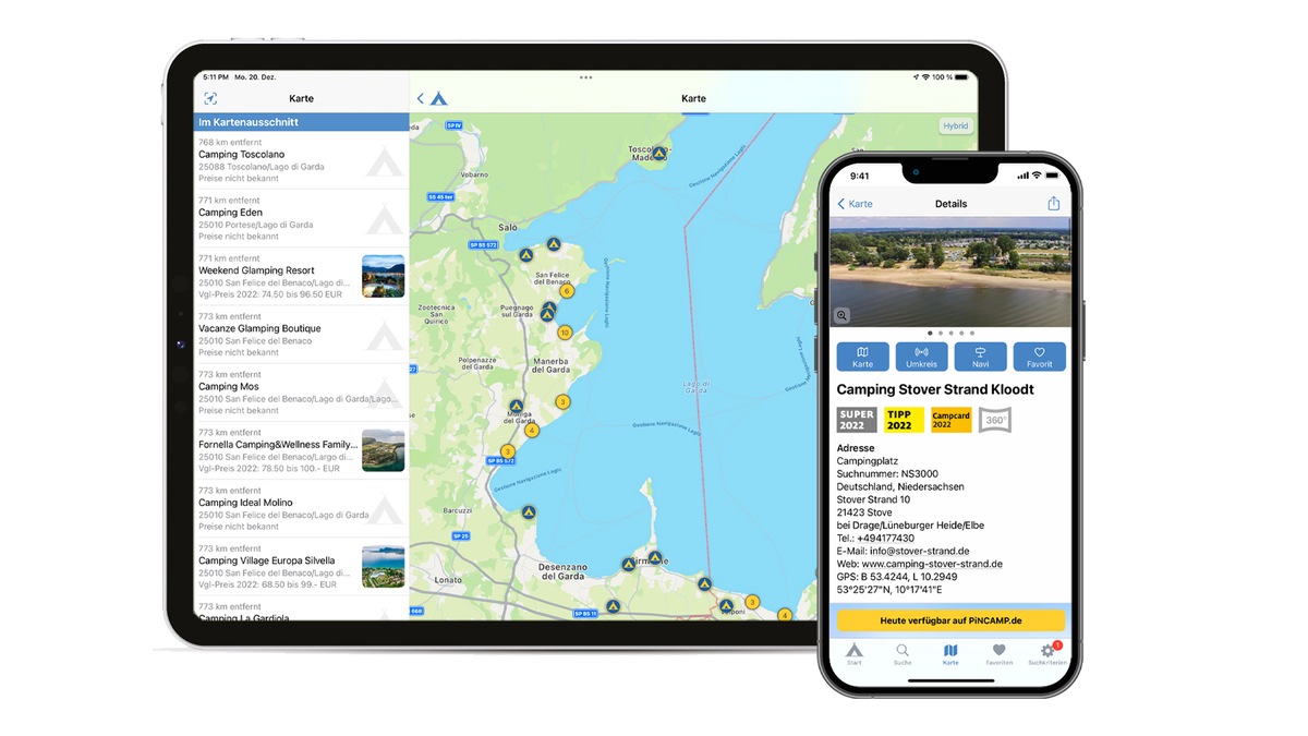 ADAC Camping- und Stellplatzführer App 2022 ab sofort erhältlich