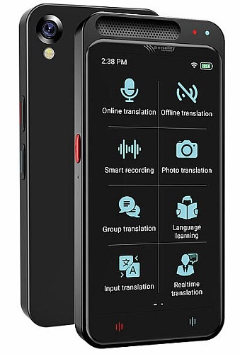 Sprachübersetzer mit ChatGPT-Assistent: simvalley MOBILE Mobiler KI-Echtzeit-Sprachübersetzer TTL-139, 139 Sprachen, ChatGPT-Assistent