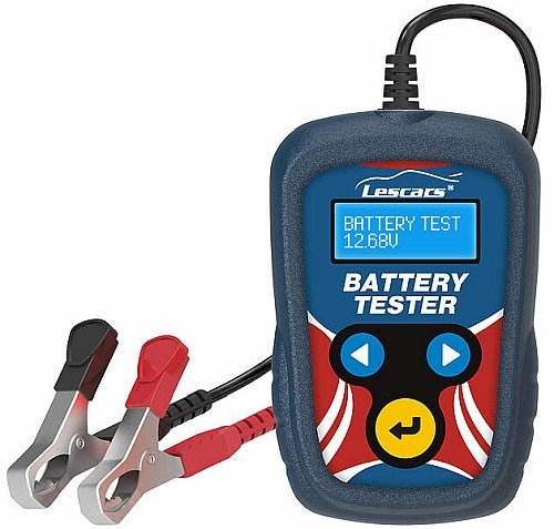 Ladezustand der 12V-Batterie prüfen und bewerten: Lescars 12-Volt-Kfz-Batterietester mit Lasttester, 100 bis 2000 CCA