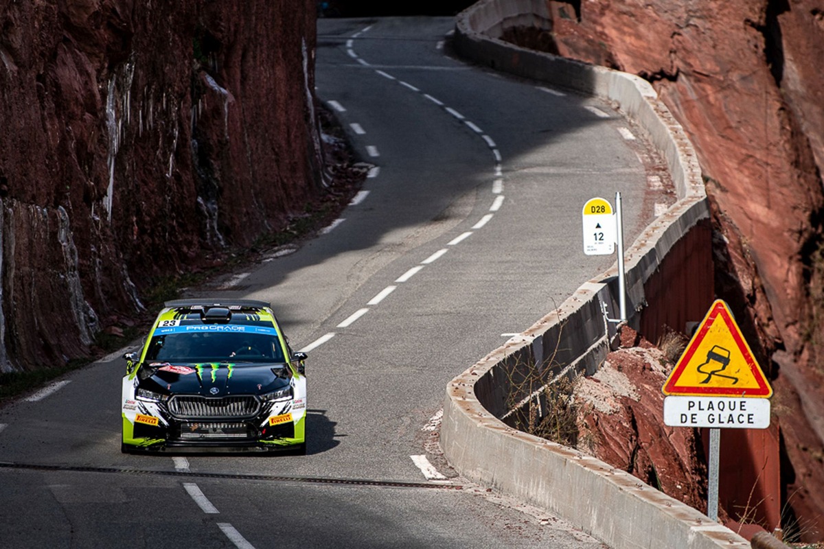 FIA WRC 2024 Rallye Monte Carlo: Oliver Solberg setzt 2024 im Skoda Fabia RS Rally2 voll auf Sieg