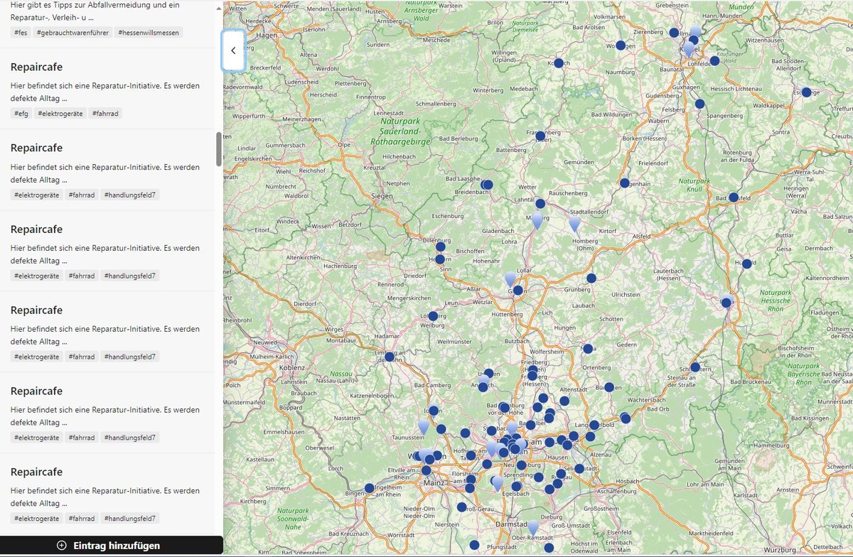 Ressourcenschonung leicht gemacht – Interaktive Karte zeigt wie und wo es geht