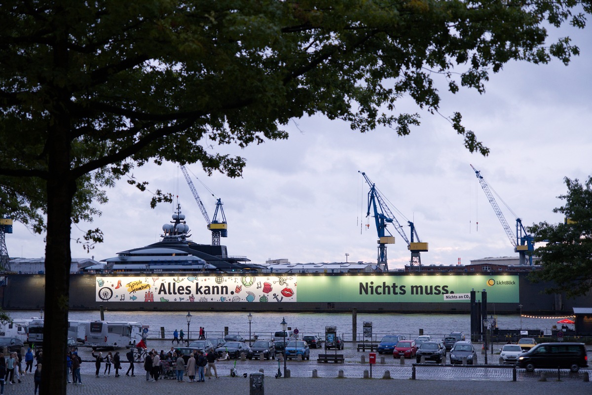 LichtBlick wirbt am Dock11 fürs Klima: Alles kann. Nichts muss.