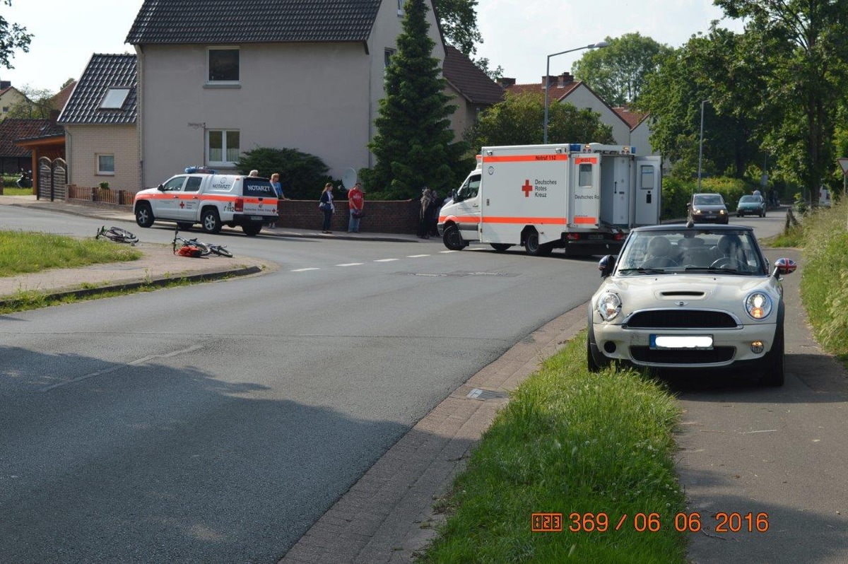 POL-NI: 12jähriger Radfahrer von Auto erfasst