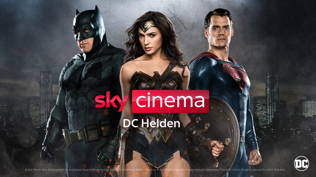 Sky Cinema DC Helden: Superman, Wonder Woman, die Justice League und der Joker in ihren Hits exklusiv bei Sky und Sky Ticket