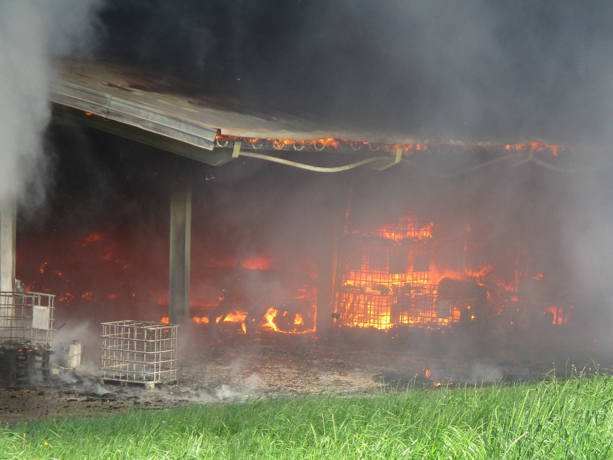 KFV-CW: Maschinenhalle im Vollbrand

Keine Verletzten - 300.000 Euro Sachschaden