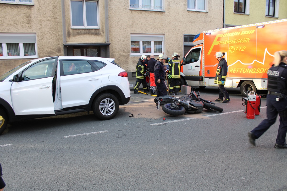 POL-HA: Verkehrsunfall mit zwei schwerverletzten Personen