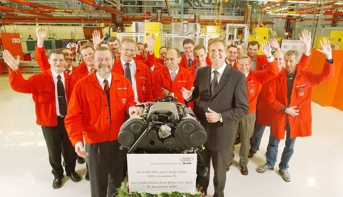 Five million engines from the Audi plant in Hungary / High-tech facility increases international competitiveness