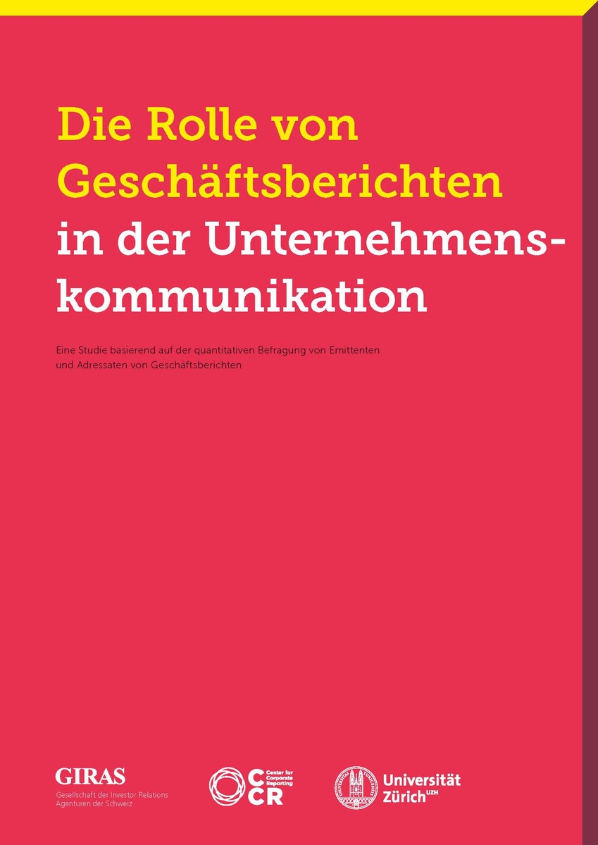 Geschäftsbericht bleibt Kommunikationsmittel mit grösster Glaubwürdigkeit - der gedruckte Bericht verliert an Bedeutung