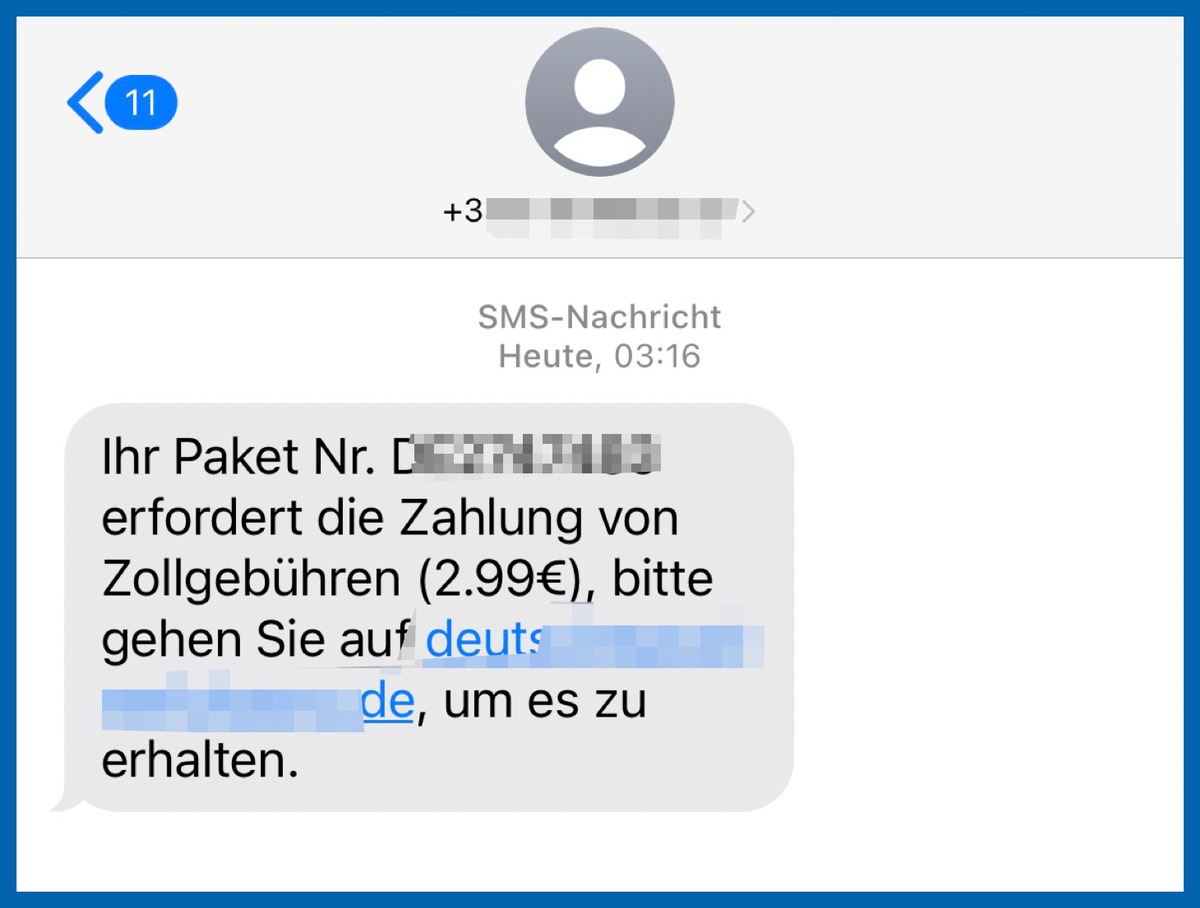 POL-MK: Smishing: Link führte in die Datenfalle