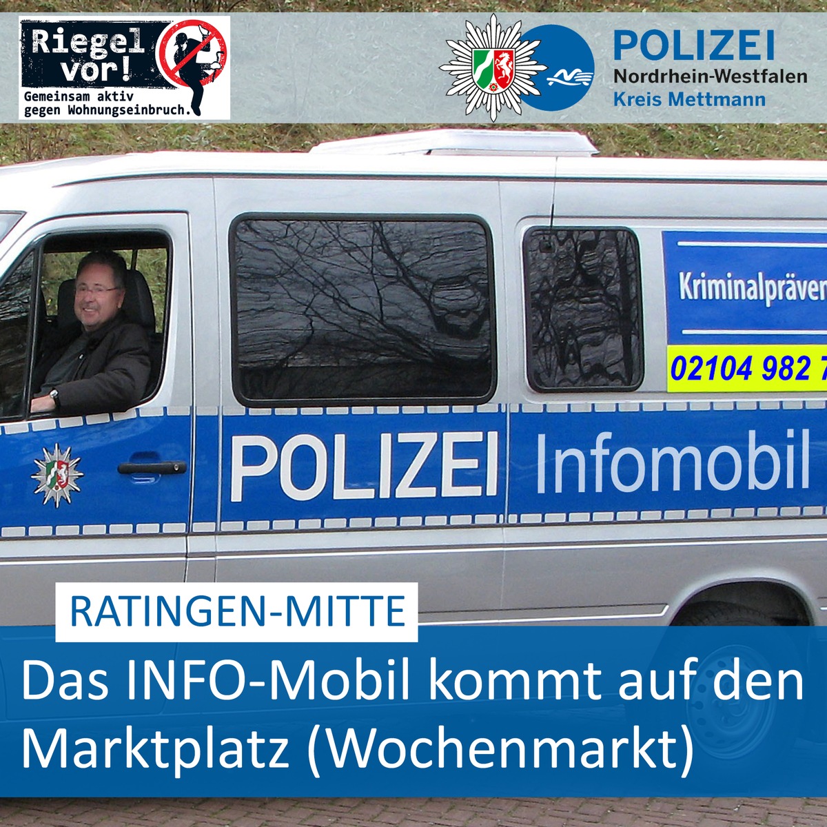 POL-ME: Das INFO-MOBIL kommt auf den Marktplatz - Ratingen - 2001164