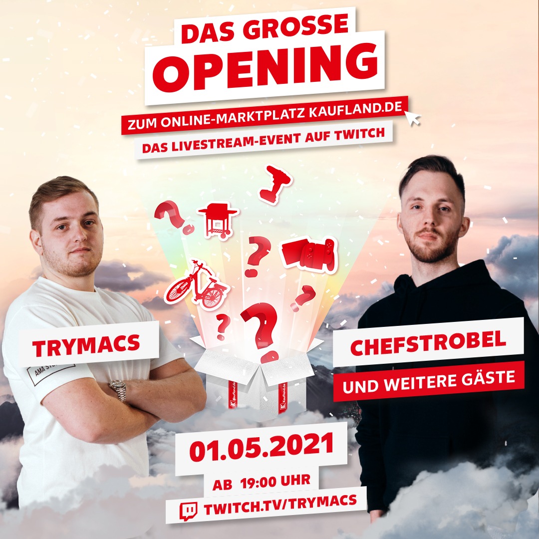 Online-Marktplatz feiert größtes Give-away-Event auf Twitch mit Trymacs und Chefstrobel