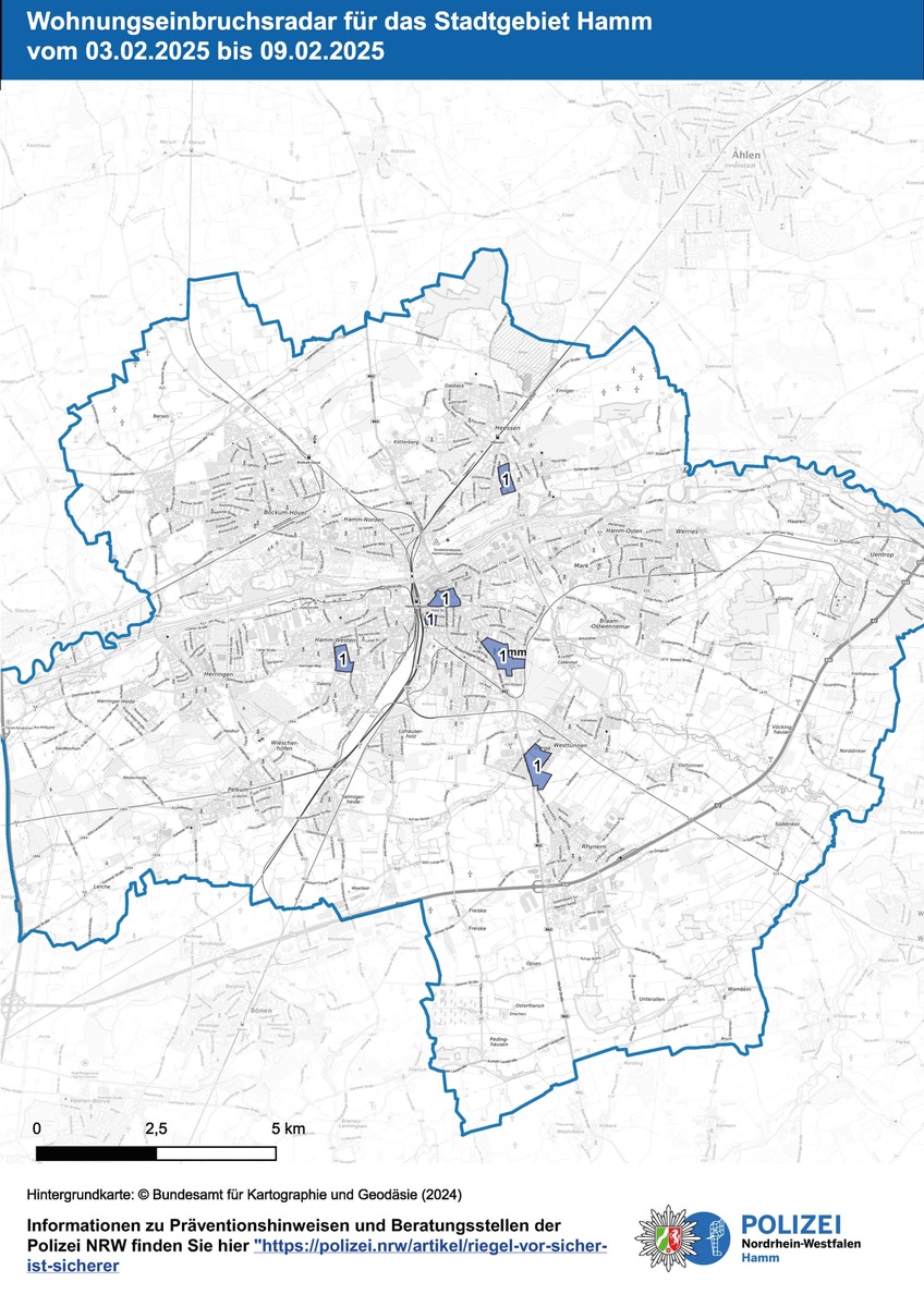 POL-HAM: Wohnungseinbruchsradar Hamm für die Woche vom 3. Februar bis 9. Februar 2025