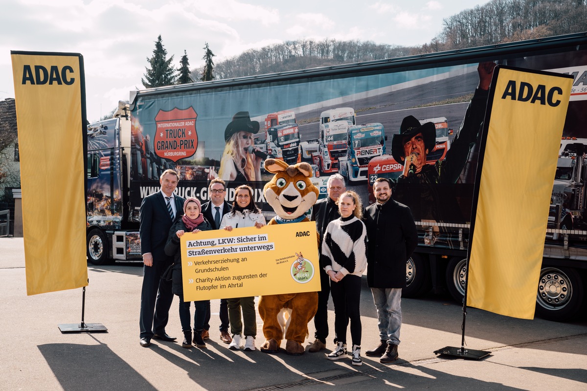 ADAC Mittelrhein &amp; Blicki: Schulung von 50.000 Kindern zum sicheren Umgang mit LKW im Straßenverkehr +++ Schirmherr ist Bundesverkehrsminister Volker Wissing +++ Auftakt &amp; Charity-Auktion im Ahrtal