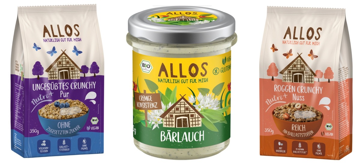 Allos launcht nutri+ Crunchies und einen Frühlingsboten im Glas