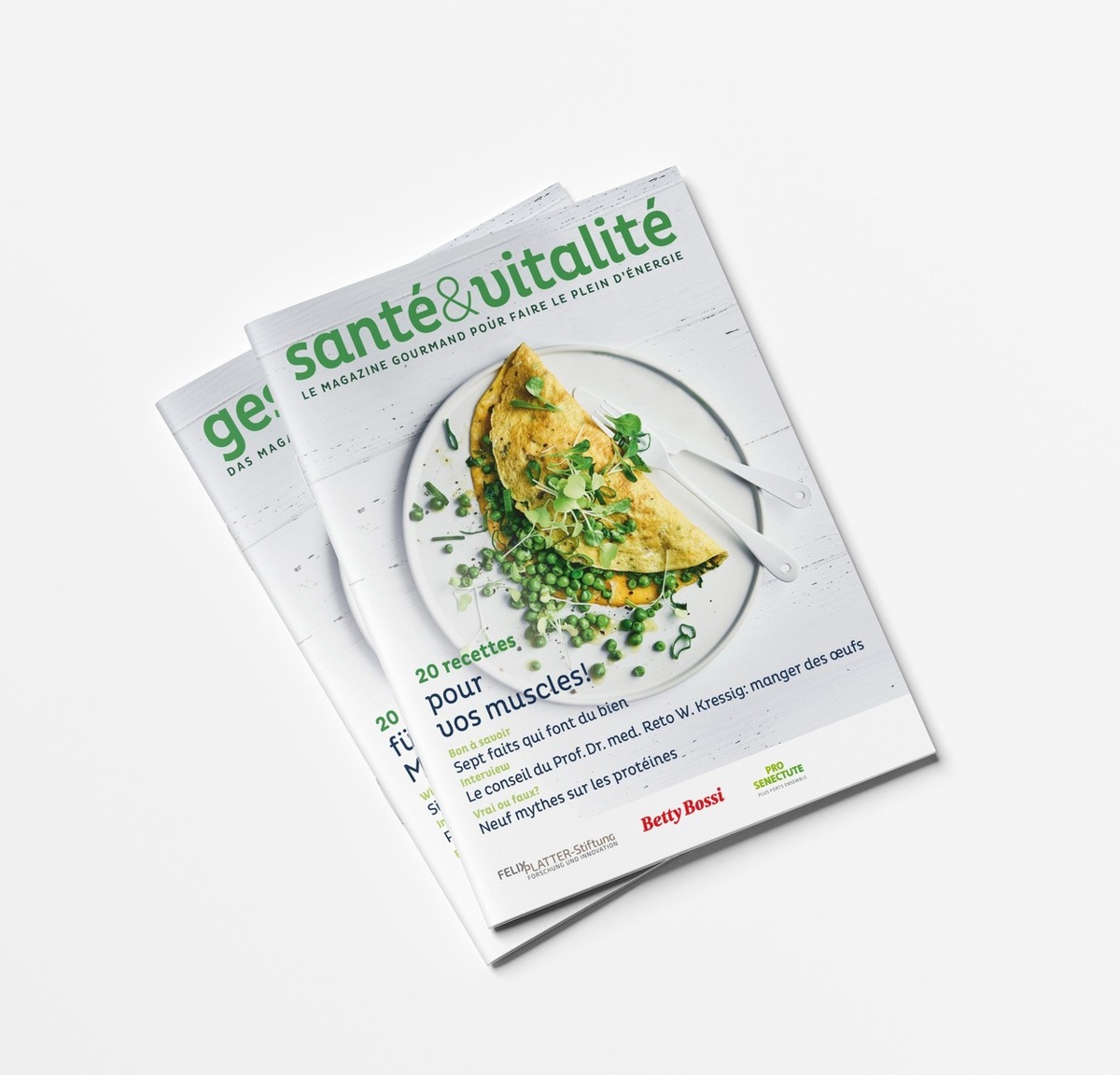 Nouveau magazine «santé &amp; vitalité» avec des recettes riches en protéines pour augmenter la masse musculaire