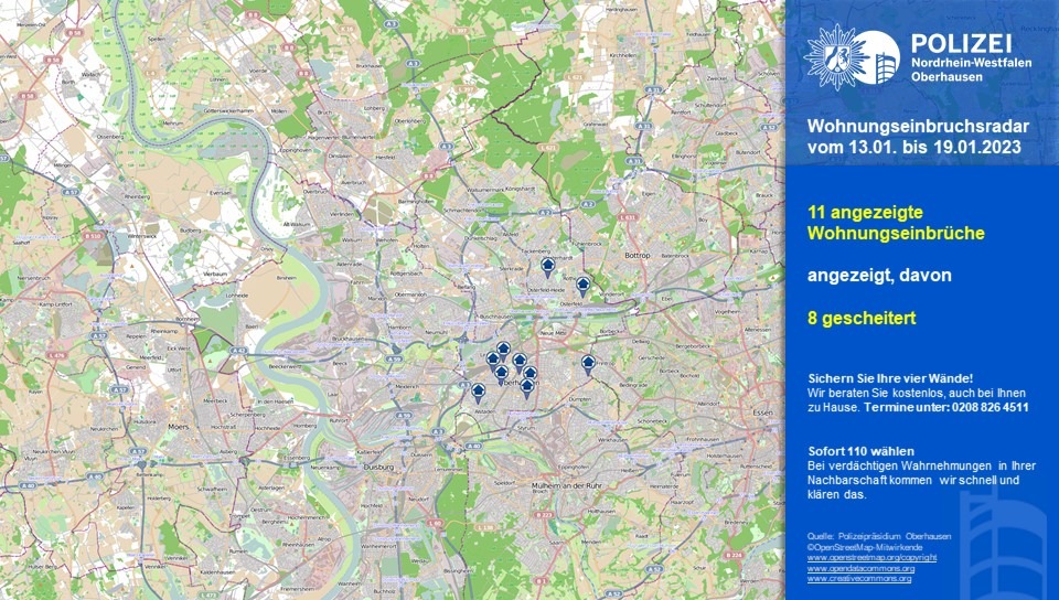 POL-OB: Aktueller Wohnungseinbruchsradar für Oberhausen