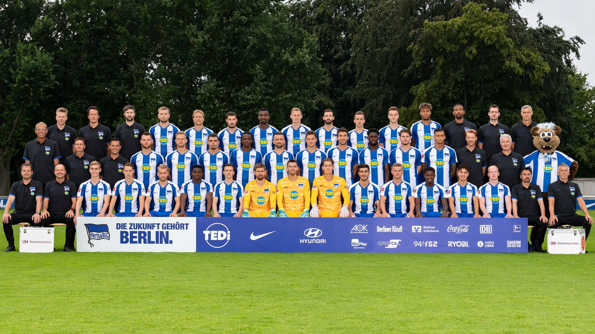 Neue Teamfotos der Hertha Profis und U23 für die Saison 2019/2020