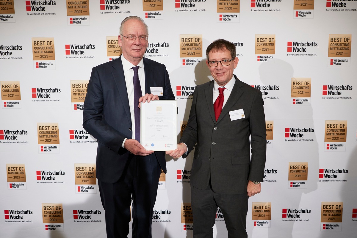 Deutsche Mittelstandsfinanz mit &quot;Best of Consulting&quot;-Preis der WirtschaftsWoche ausgezeichnet