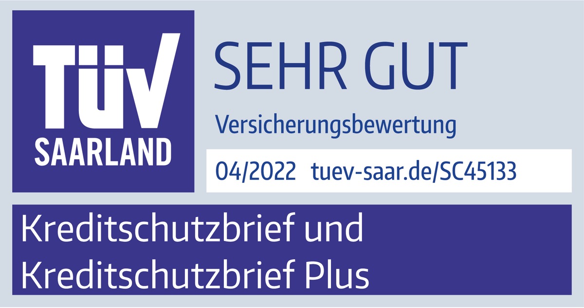 TÜV-Siegel &quot;Sehr gut&quot; für Versicherungsprodukte