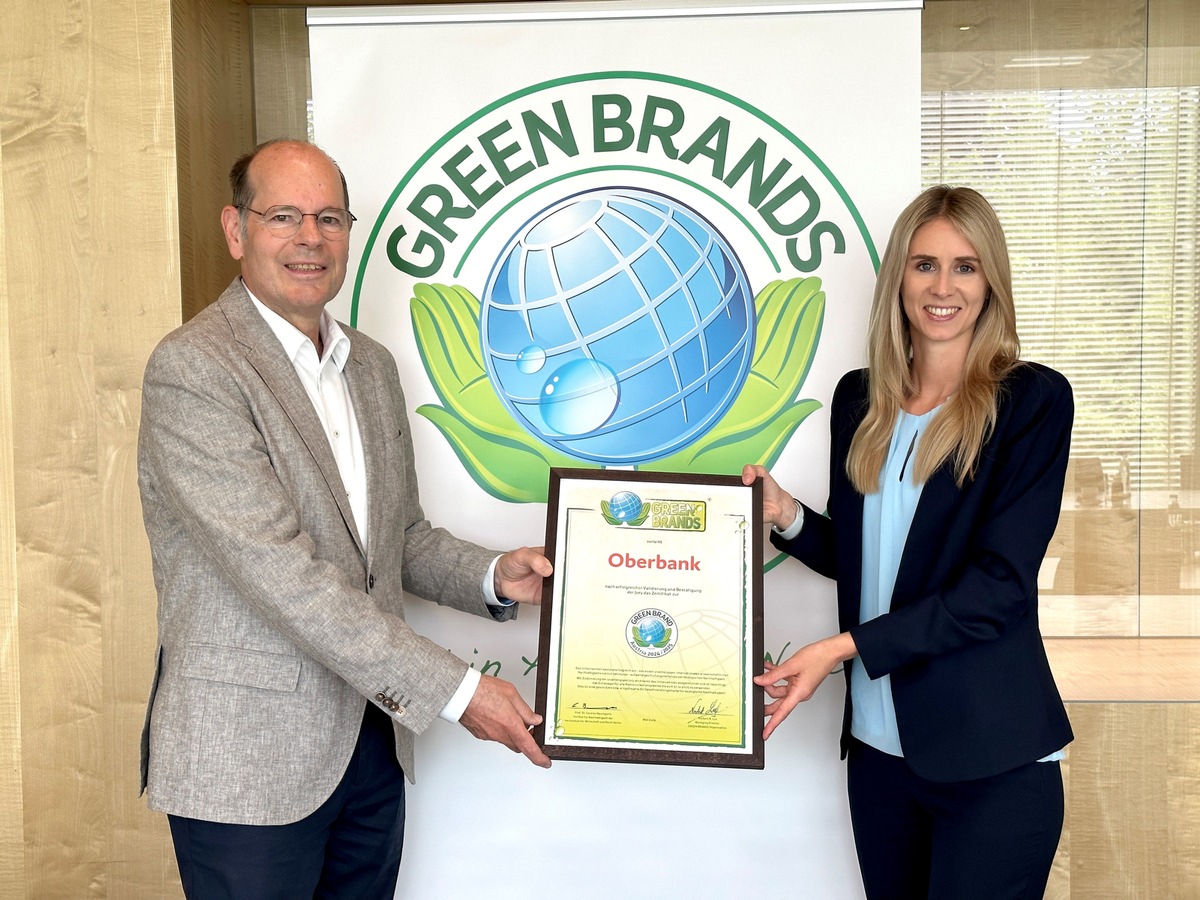 Erstmalige Zertifizierung der Oberbank zu den GREEN BRANDS Austria