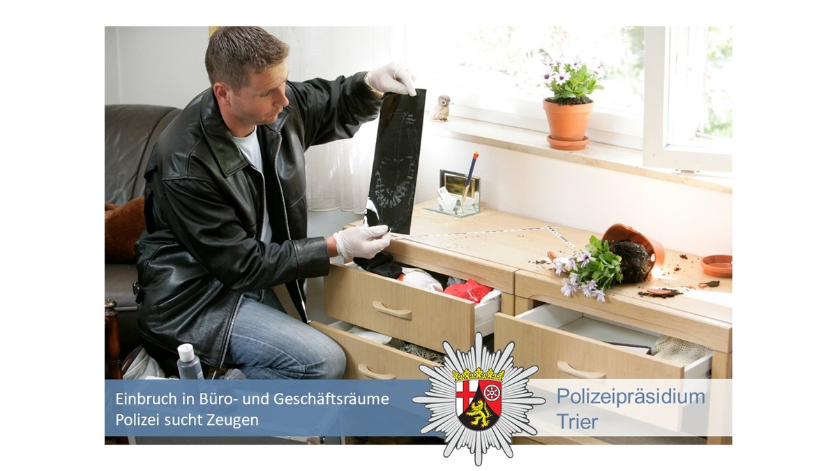 POL-PPTR: Schwerer Diebstahl aus Büro