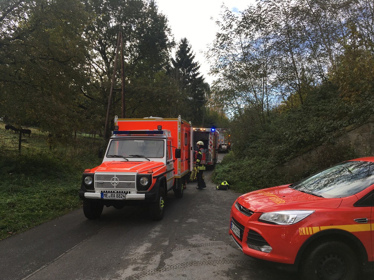 FW-Heiligenhaus: Verletzte Person im Wald (Meldung 22/2019)