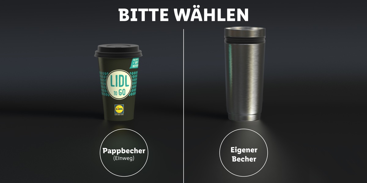 Nachhaltiger Kaffeegenuss bei Lidl: Becher mitbringen und Ressourcen schonen / Fairtrade-zertifizierter Kaffee an allen Heißgetränkeautomaten (FOTO)