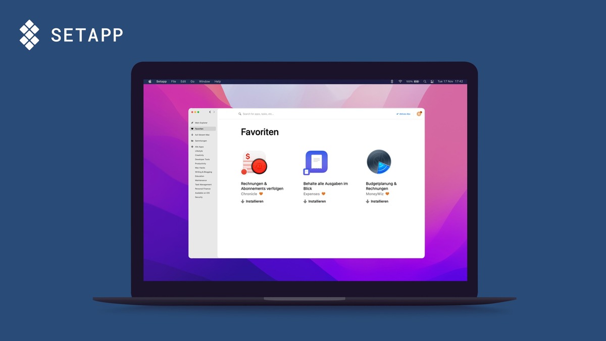 Setapp - mit diesen Apps behalten Sie ihre Finanzen im Griff