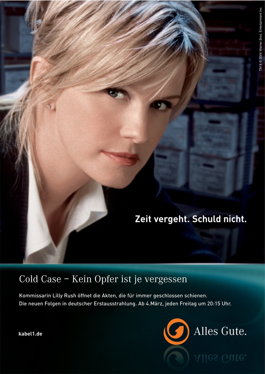 Schuld vergeht nicht: Kabel 1 -Kampagne zur zweiten Staffel von &quot;Cold Case - Kein Opfer ist je vergessen&quot;