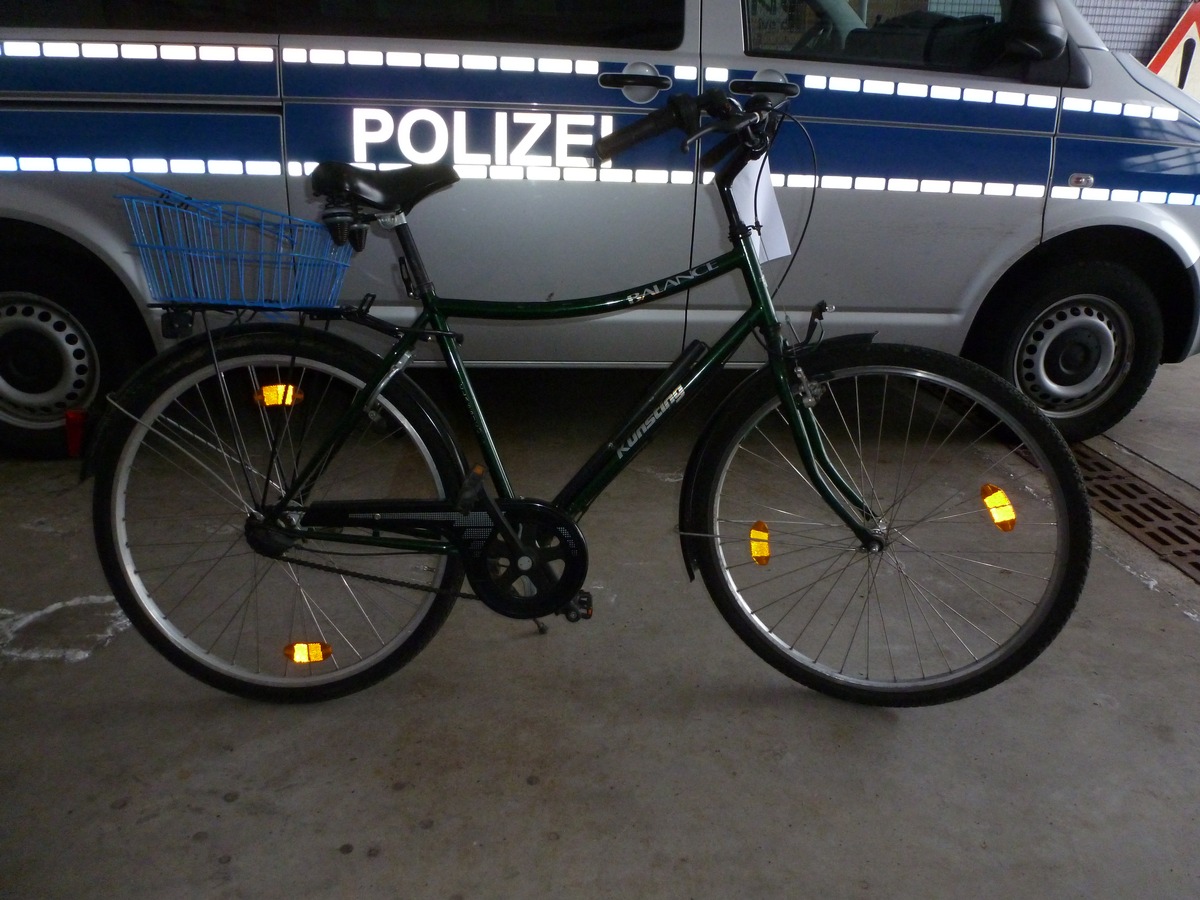 POL-NOM: Aufgefundenes Fahrrad