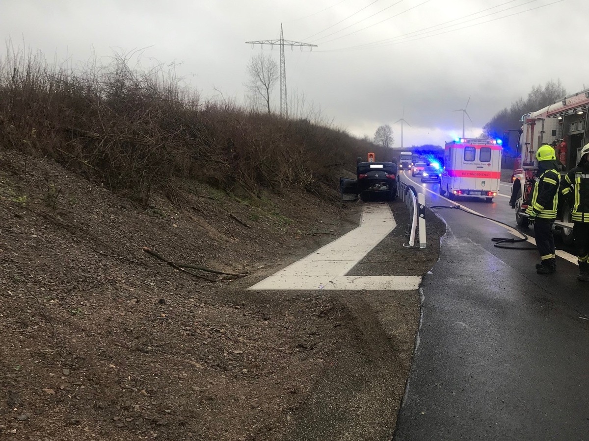 POL-PDPS: A62 Unfall durch medizinischen Notfall